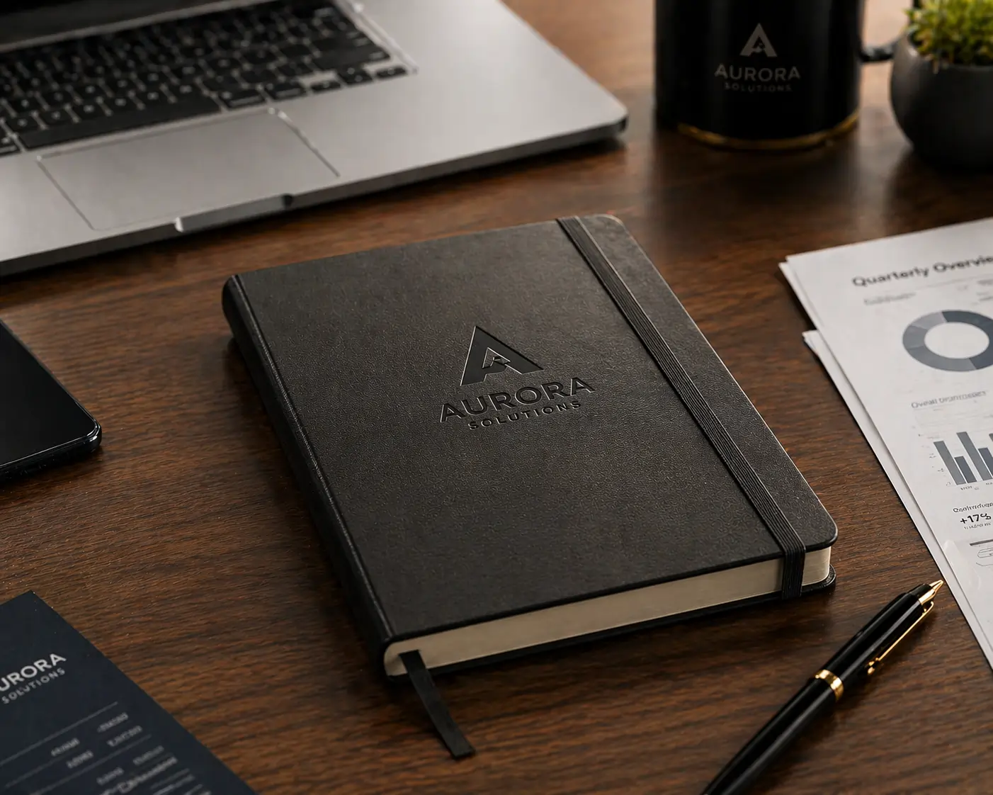 Custom printed corporate diaries with logo embossing