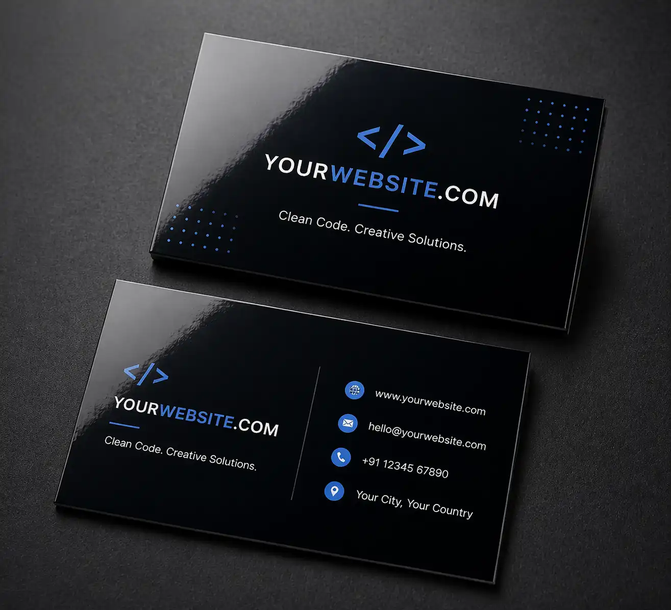 Premium debossed visiting cards