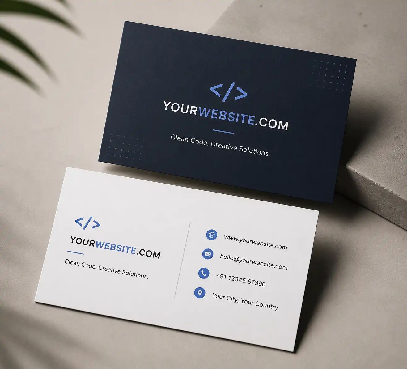 Printed visiting card sample
