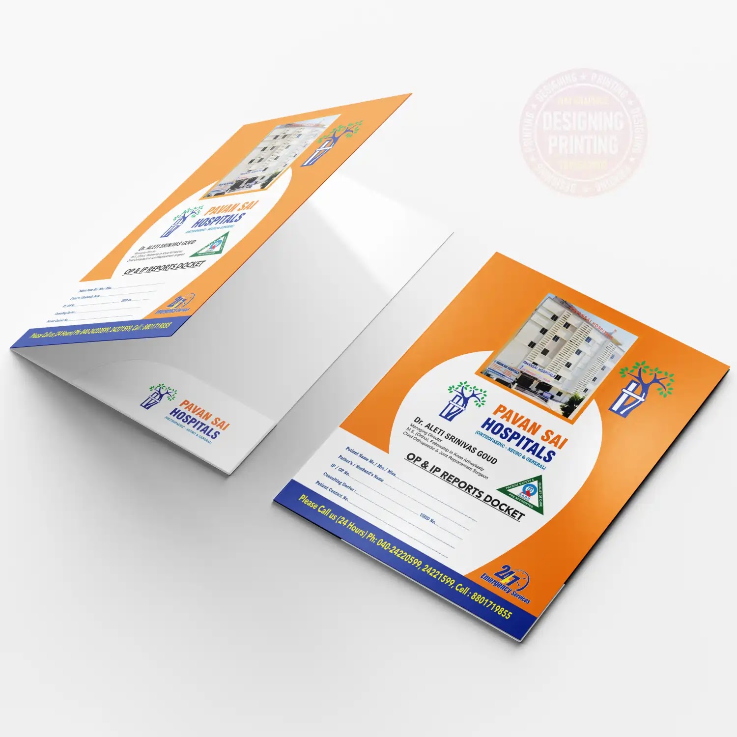 Printed hospital files from MKY Graphics